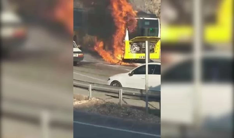 Şanlıurfa’da halk otobüsü yandı