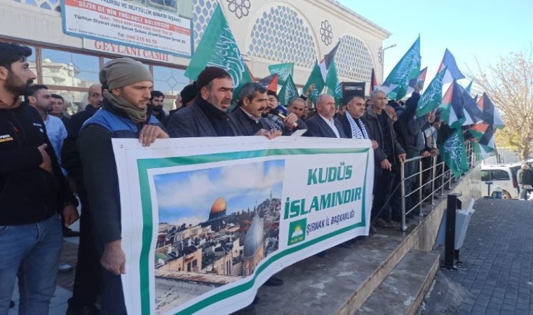 Şırnakta İsrailin Gazzedeki saldırıları protesto edildi