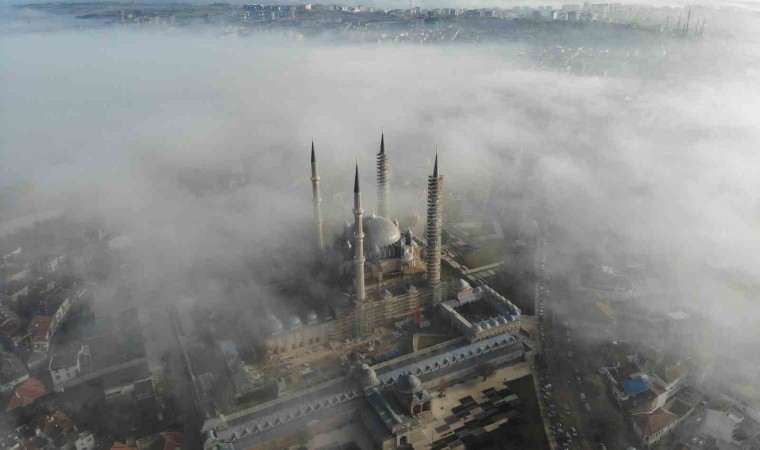 Siste gözden kaybolan Mimar Sinanın ustalık eseri Selimiye havadan görüntülendi