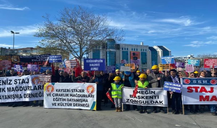 Staj ve çıraklık mağdurları ’Büyük İstanbul Mitingi’ düzenledi