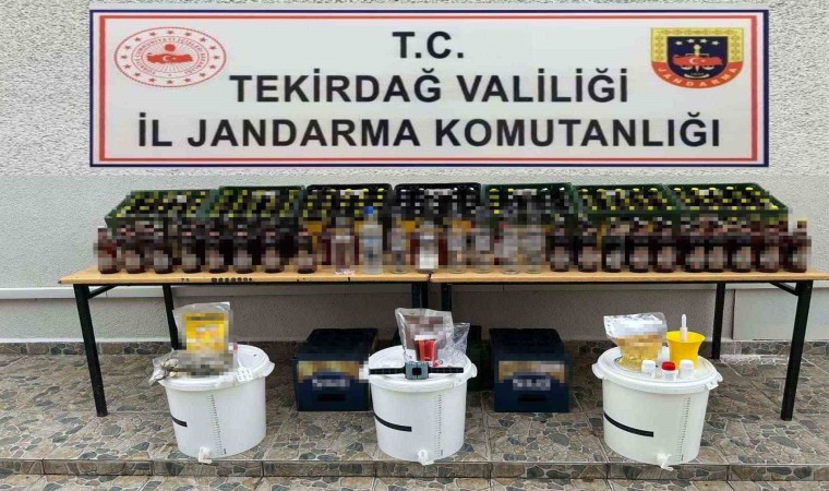 Tekirdağda 250 litre sahte alkol ele geçirildi