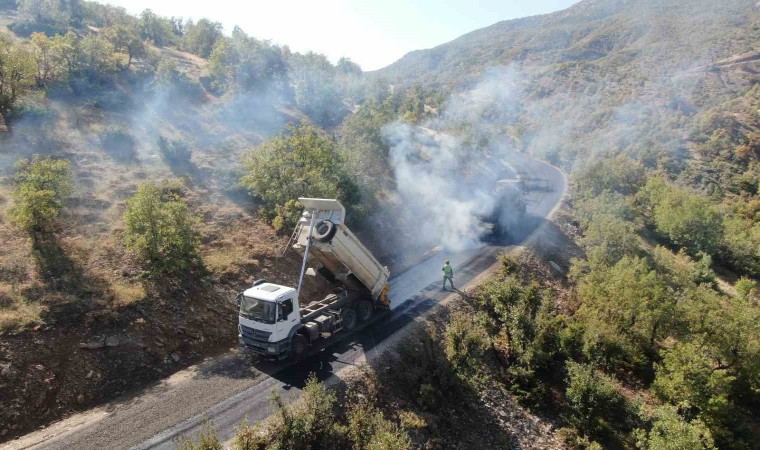 Terörden temizlenen bölgeler bitümlü sıcak karışım ile kaplandı