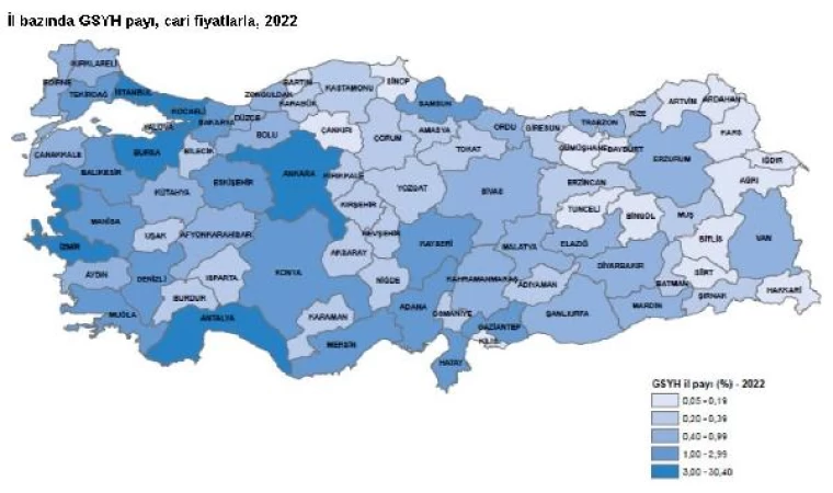 TÜİK: Gayrisafi yurt içi hasıladan en yüksek payı İstanbul aldı