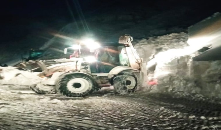 Vanda üzerine çığ düşen iş makinesi kurtarıldı