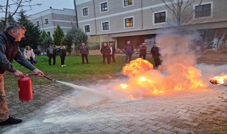 Yangına müdahale ettiler