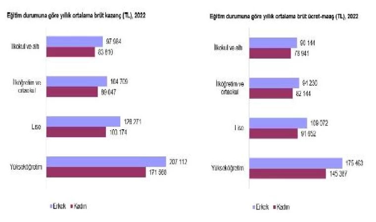 Yıllık en yüksek kazancı, finans ve sigorta çalışanları elde etti