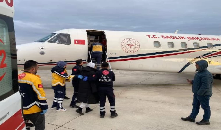 Ambulans uçak, karaciğer hastası kadın için havalandı