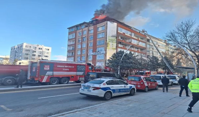 Ankara’da 7 katlı binada yangın; 4 kişi dumandan etkilendi