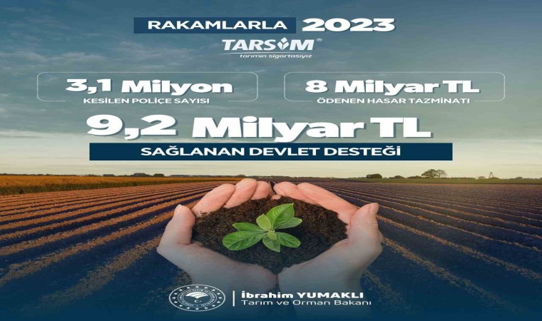 Bakan Yumaklı: TARSİM kapsamında 9 milyar 200 milyon lira devlet desteği sağladık