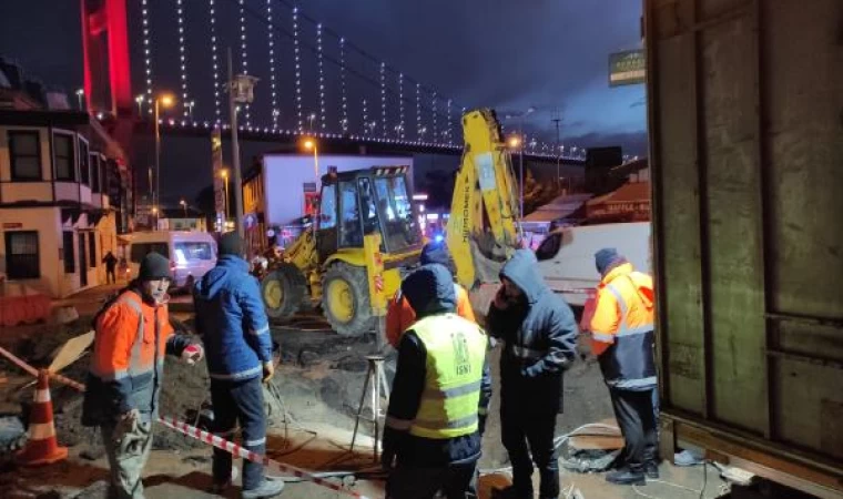 Beşiktaş’ta ana isale hattı patladı, trafik durdu-1