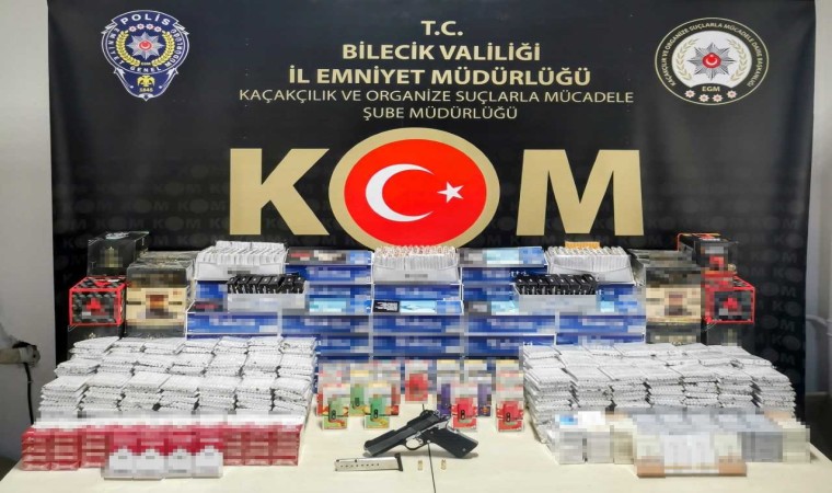 Bilecikte SİS-2 operasyonunda çok miktarda tütün ve tütün mamulü ele geçirildi