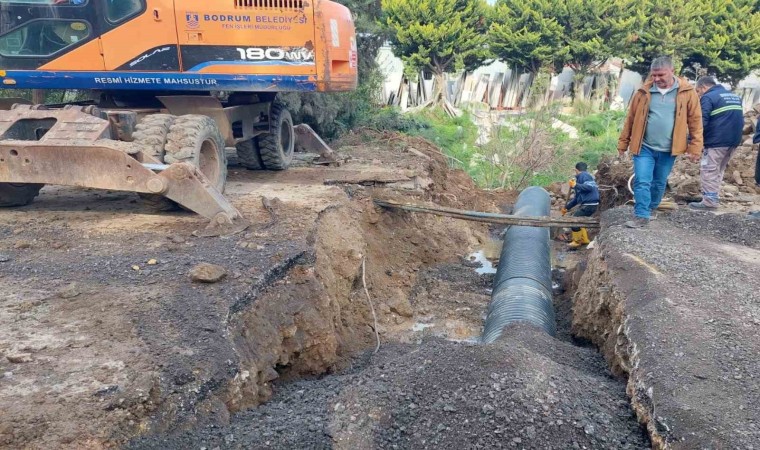 Bodrum Gündoğandaki alt yapı sorunları çözülüyor