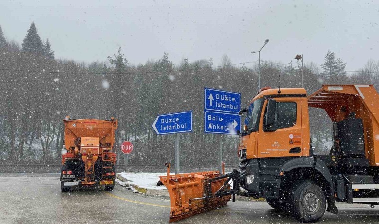 Bolu Dağında kar yağışı başladı