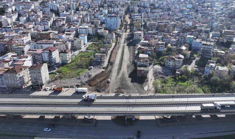 Canikte yeni bulvar yolu çalışmaları hızla sürüyor