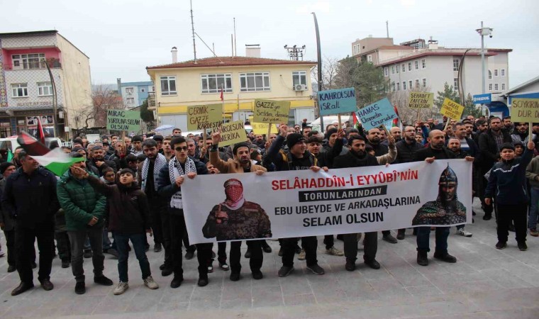 Çermikte Filistine destek yürüyüşü düzenlendi