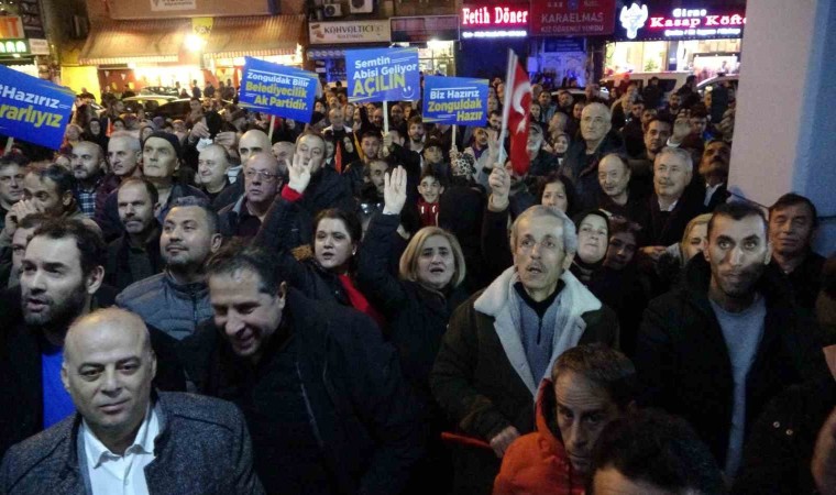 Cumhur İttifakının adayı Selim Alana coşkulu karşılama