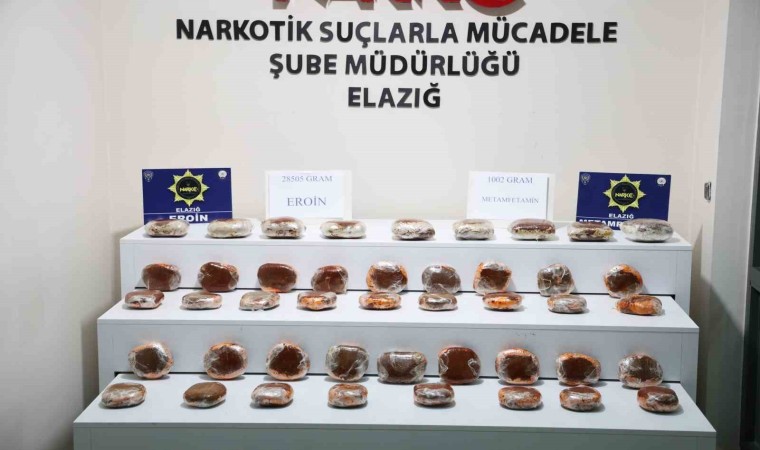 Elazığda uyuşturucuya büyük darbe: 29 kilo uyuşturucu ele geçirildi