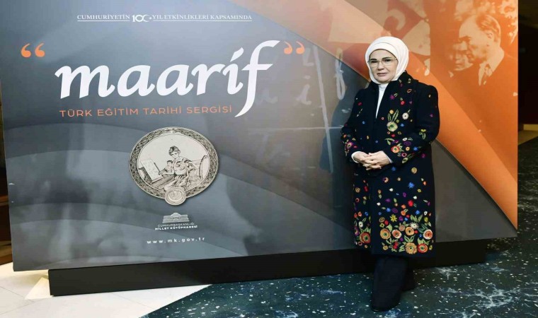 Emine Erdoğan Maarif: Türk Eğitim Tarihi sergisini gezdi