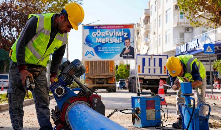 Erdemlide içme suyu hatları yenileniyor