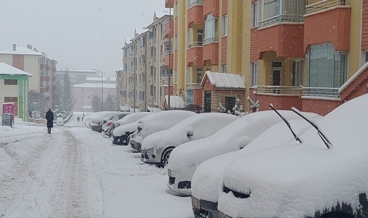 Erzurumda kar kalınlığı 40 santimetreye ulaştı