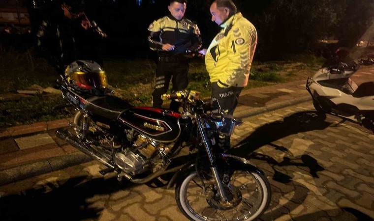 Gece kartalları Milasta huzuru bozan motosiklet sürücüsünü yakaladı