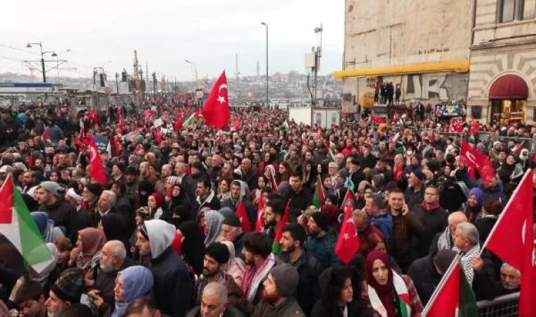 (Geniş haber) Binlerce kişi şehitler ve Filistin’e destek yürüyüşünde buluştu