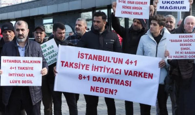 (Geniş haber)-UKOME toplantısı sırasında ’8+1 taksicilerden taş ve sopalı protesto