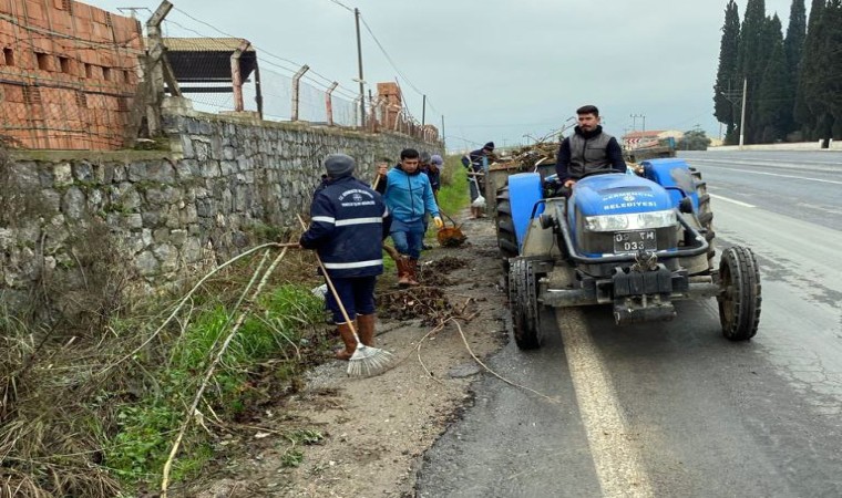 Germencikte yol yapım çalışmaları sürüyor