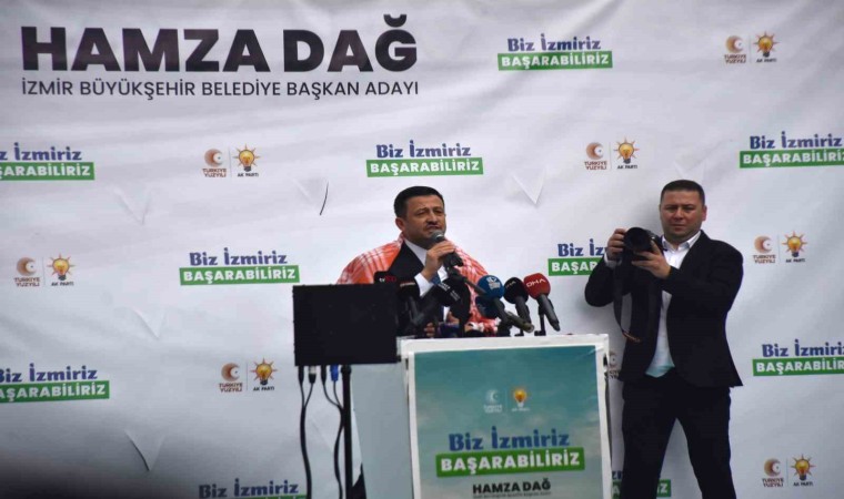 Hamza Dağdan İzmirde mesaj: “Biz İzmiriz başarabiliriz”