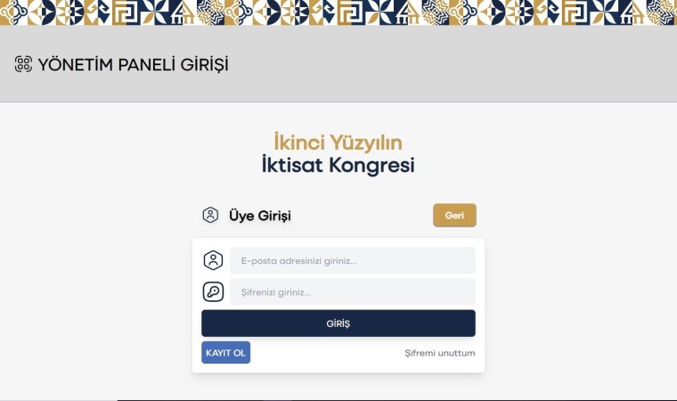 İktisat Kongresi Takip Sistemi yayında