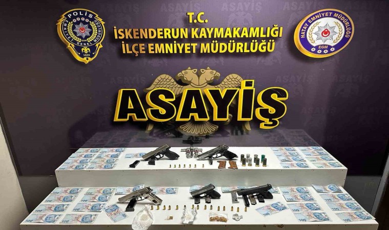 İskenderunda uyuşturucu ve silah ticareti yapan şahıslara operasyon