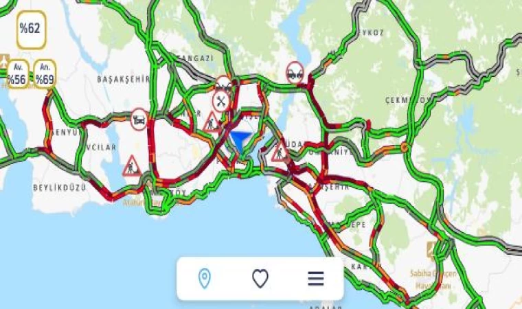 İstanbul’da yeni yılın ilk iş gününde trafik yoğunluğu