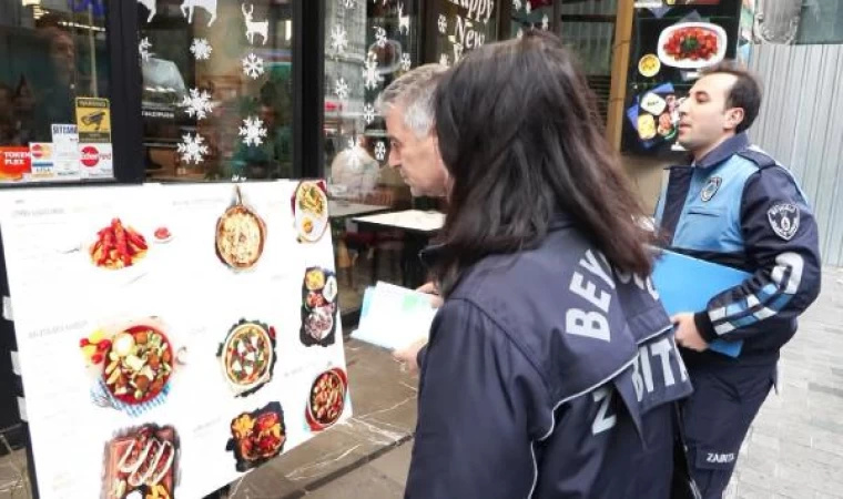 İstiklal Caddesi’nde bulunan kafe ve restoranlara menü denetimi