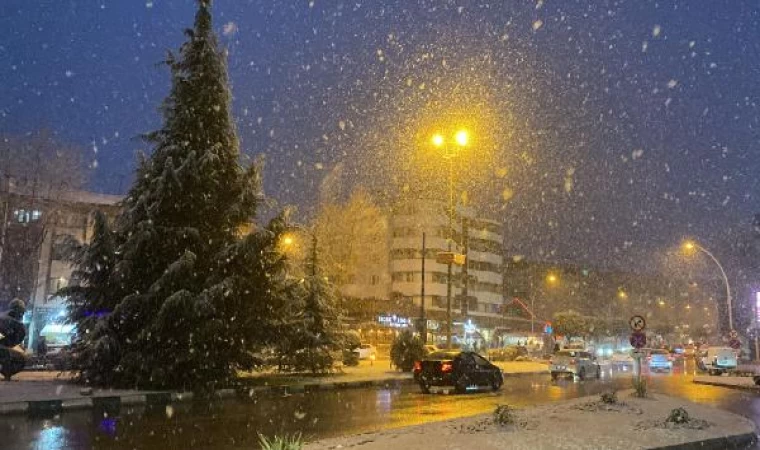 Karabük’te kar yağışı etkili oldu