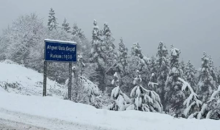 Karabük’te kar yağışı etkili oldu