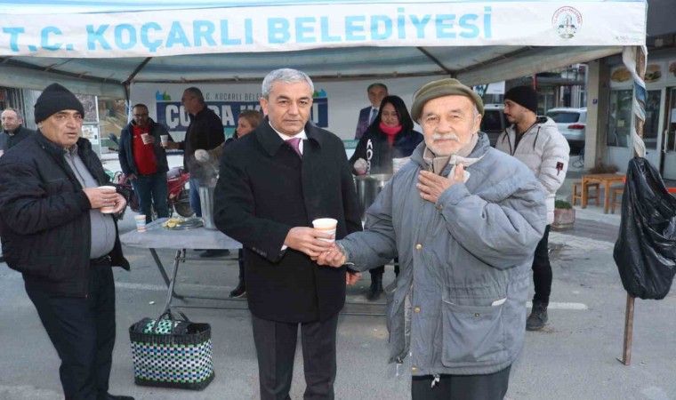 Koçarlı Belediyesinin çorba ikramı vatandaşları ısıttı