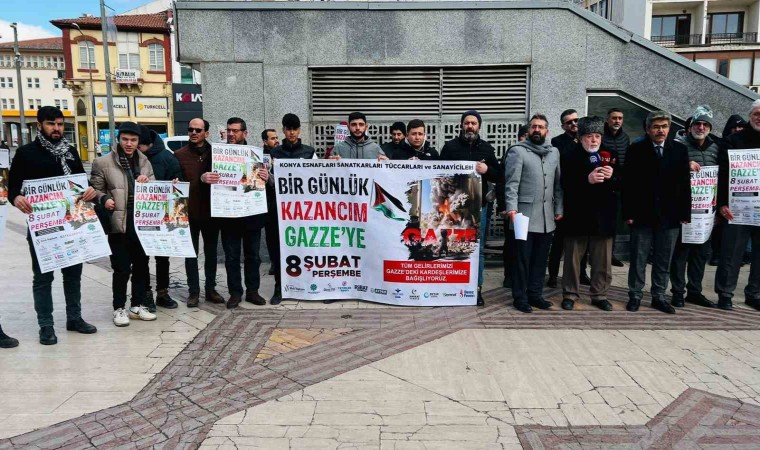 Konya esnafından Bir Günlük Kazancım Gazzeye” projesi