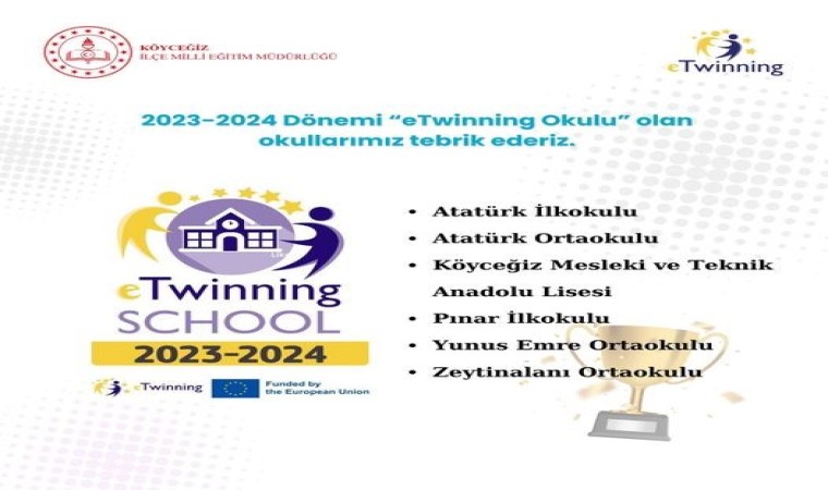 Köyceğizde 6 okul eTwinning okulu seçildi