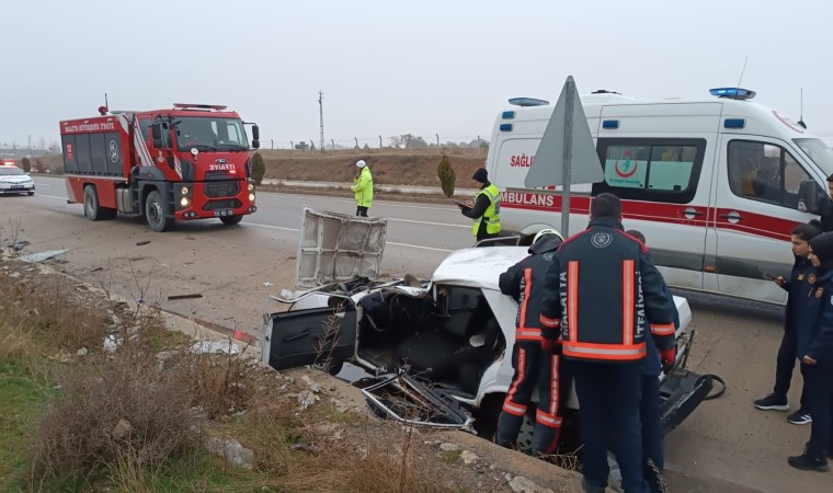 Malatyada takla atan otomobilde bir kişi yaralandı