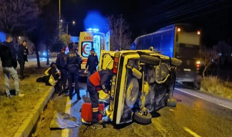 Nevşehir’de refüje çarpan otomobil takla attı: 5 yaralı