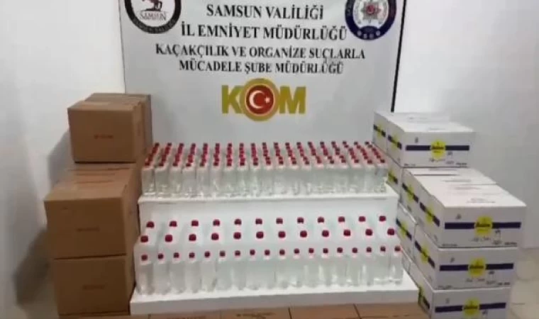 Samsun’da 1 ton 56 litre etil alkol ele geçirildi