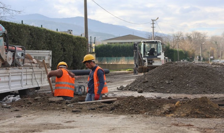 Sapancanın yeni yağmursuyu hattında çalışmalar tamamlandı