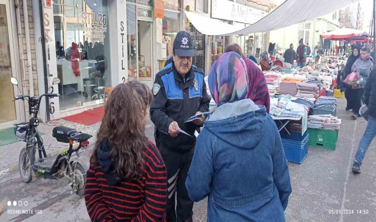 Semt pazarlarında hırsızlık olaylarına karşı bilgilendirme