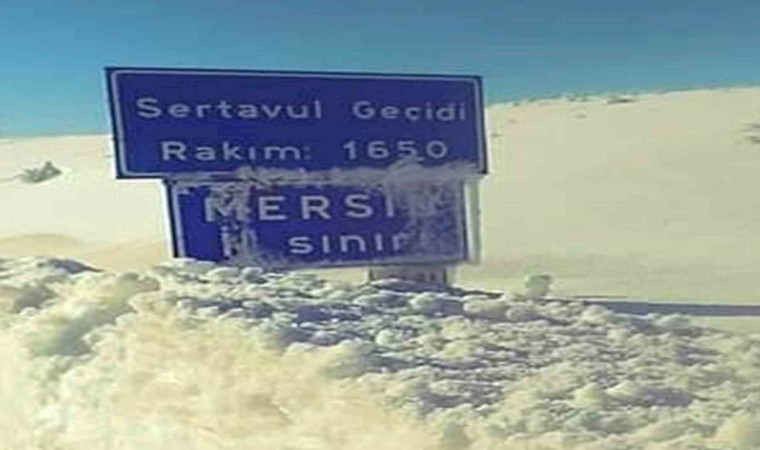 Sertavul Geçidinde kar lastiği olmayan araçların geçişine izin verilmiyor