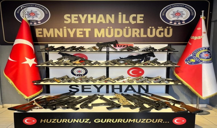 Seyhanda 60 ruhsatsız silah ele geçirildi, 10 kişi tutuklandı