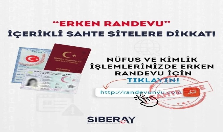 SİBERAY sahte sitelere karşı uyardı: Bu tür linklere tıklamayın