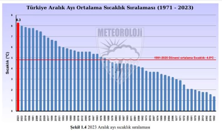 Son 53 yılın en sıcak aralık ayı; 3,5 derece yükseldi