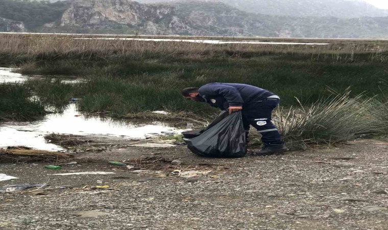 Sulungur Gölünün çevresi temizleniyor