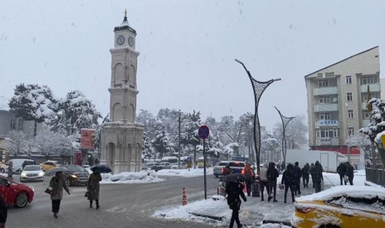 Tatvanda kar yağışı ilçeyi beyaza bürüdü