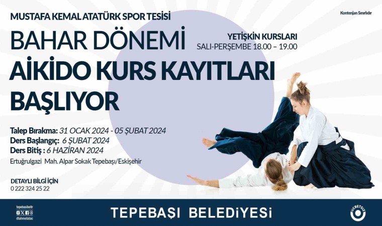 Tepebaşında bahar dönemi aikido kurs kayıtları başlıyor